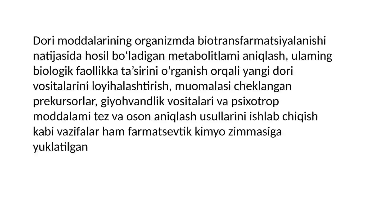 Farmasevtik kimyo moduli 4