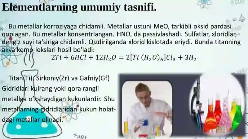 Davriy sistemaning IV B guruh elementlari 4