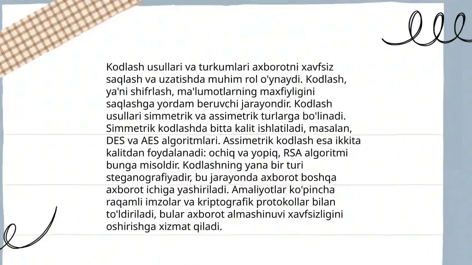Matnli axborotlarni kodlash bo'yicha algoritmlar 4