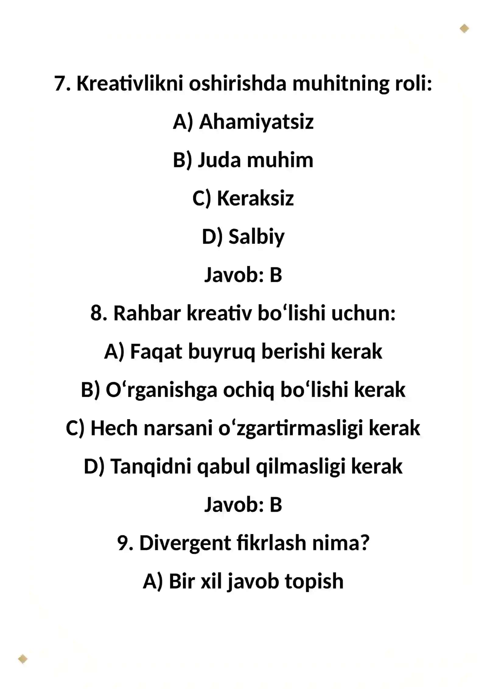 Bulajak raxbarning kryativ malakasini oshirish texnalogyasi 4
