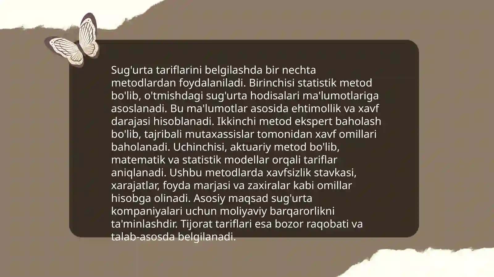 Sug'urta ta'rifi siyosati 4