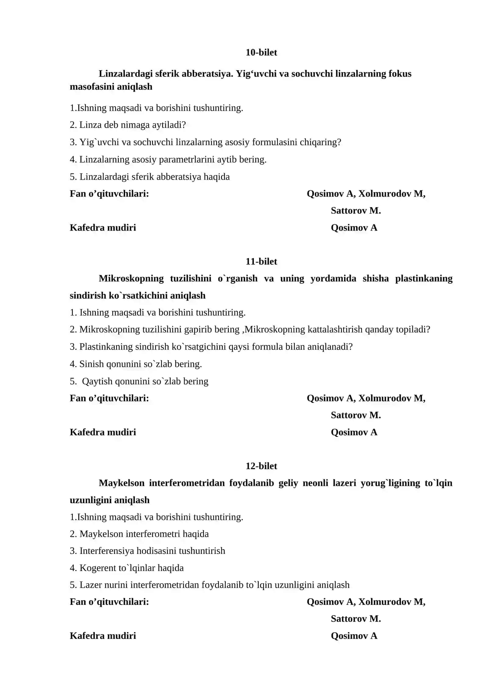 Mikroskopning tuzilishini o`rganish va uning yordamida shisha plastinkaning sindirish ko`rsatkichini aniqlash 4