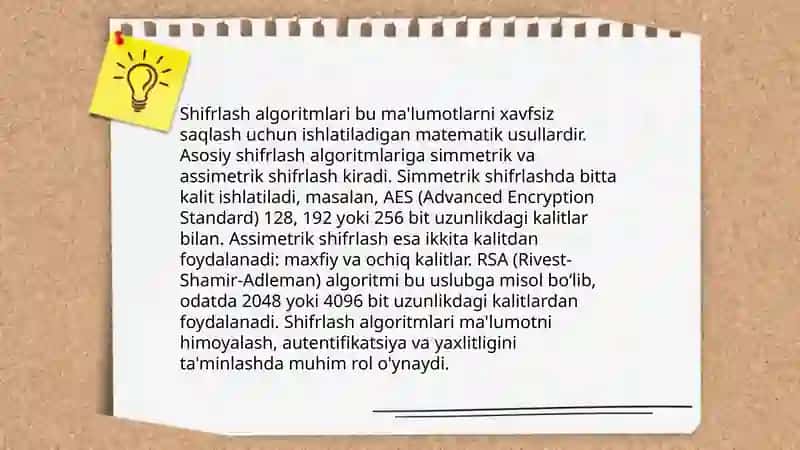 Axborotni himoyalashning kriptografik usullari 4