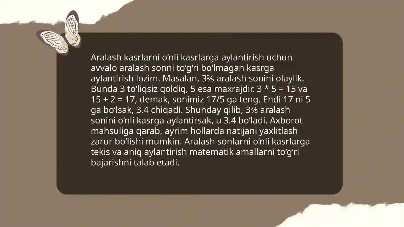 Aralash kasrlarni qoʻshish 4