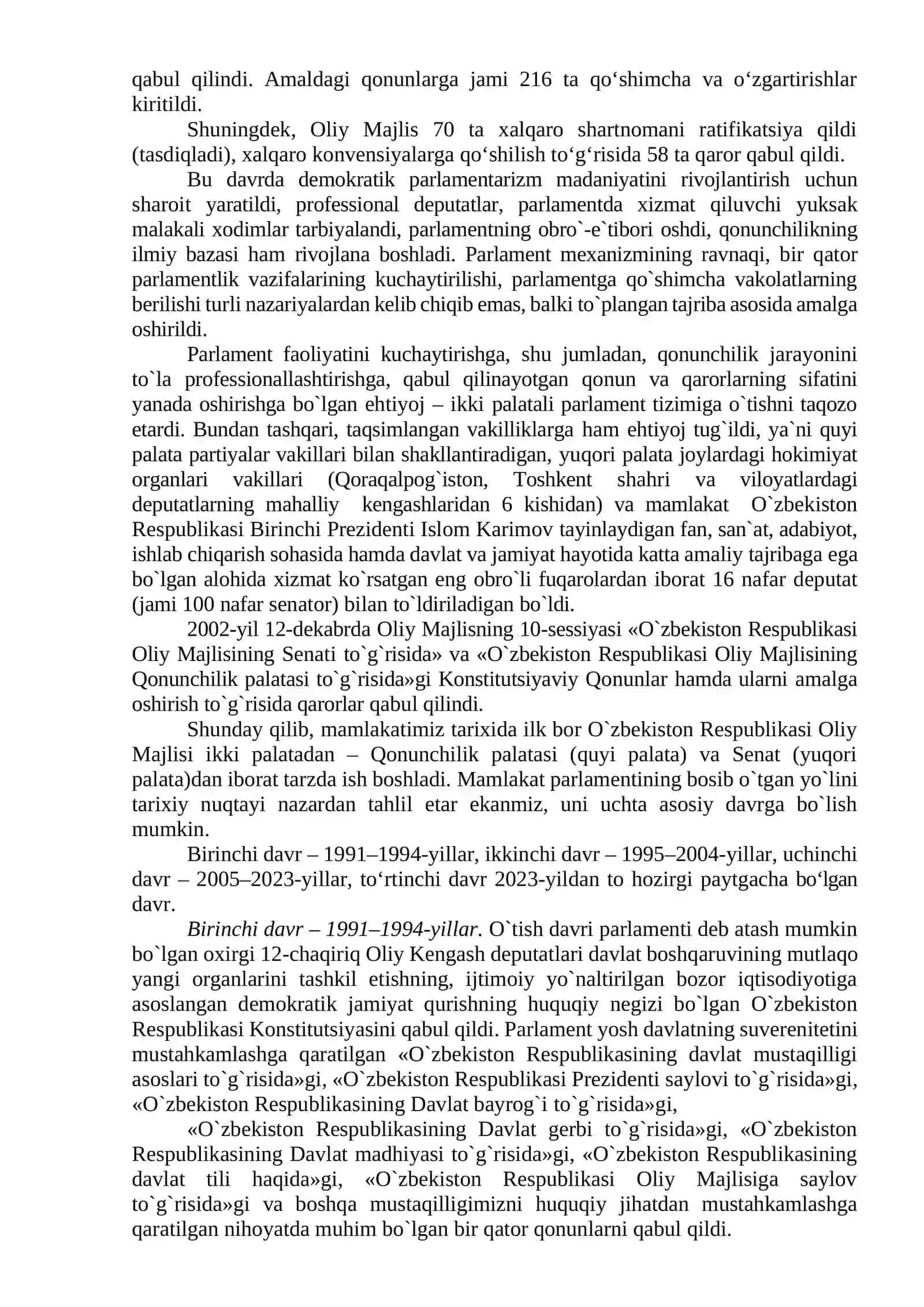 MАVZU. O‘ZBEKISTONDA DEMOKRATIK, FUQAROLIK JAMIYATI ASOSLARINING SHAKLLANISHI, AMALGA OSHIRILGAN SIYOSIY ISLOHOTLAR 4