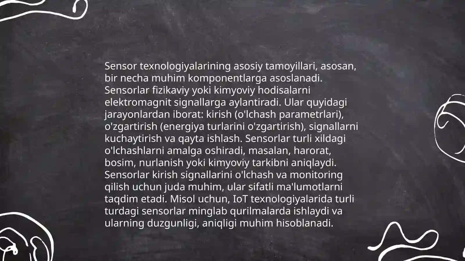 Sensor qobiliyatlarini aniqlash 4