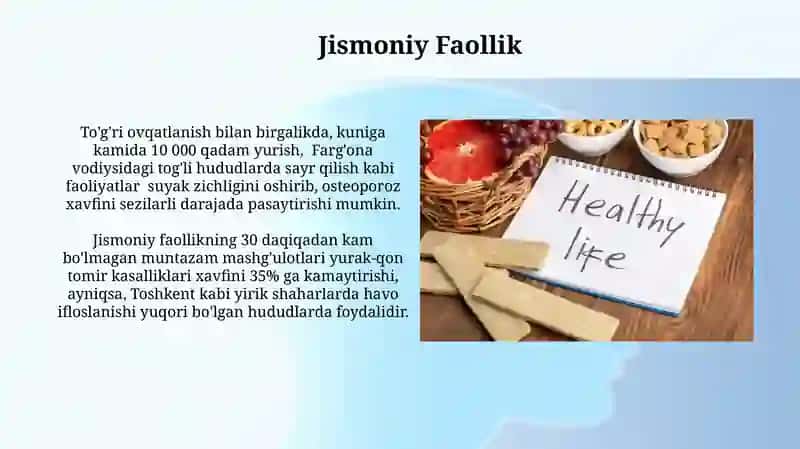 Sog'lom turmush tarzi tamoyillari 4
