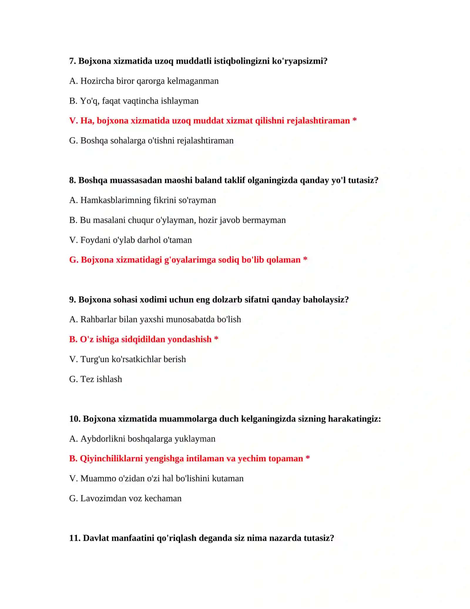 BOJXONA XIZMATI IMTIHONI - KASBIY TANLOV UCHUN PSIXOLOGIK TAYYORGARLIK 4