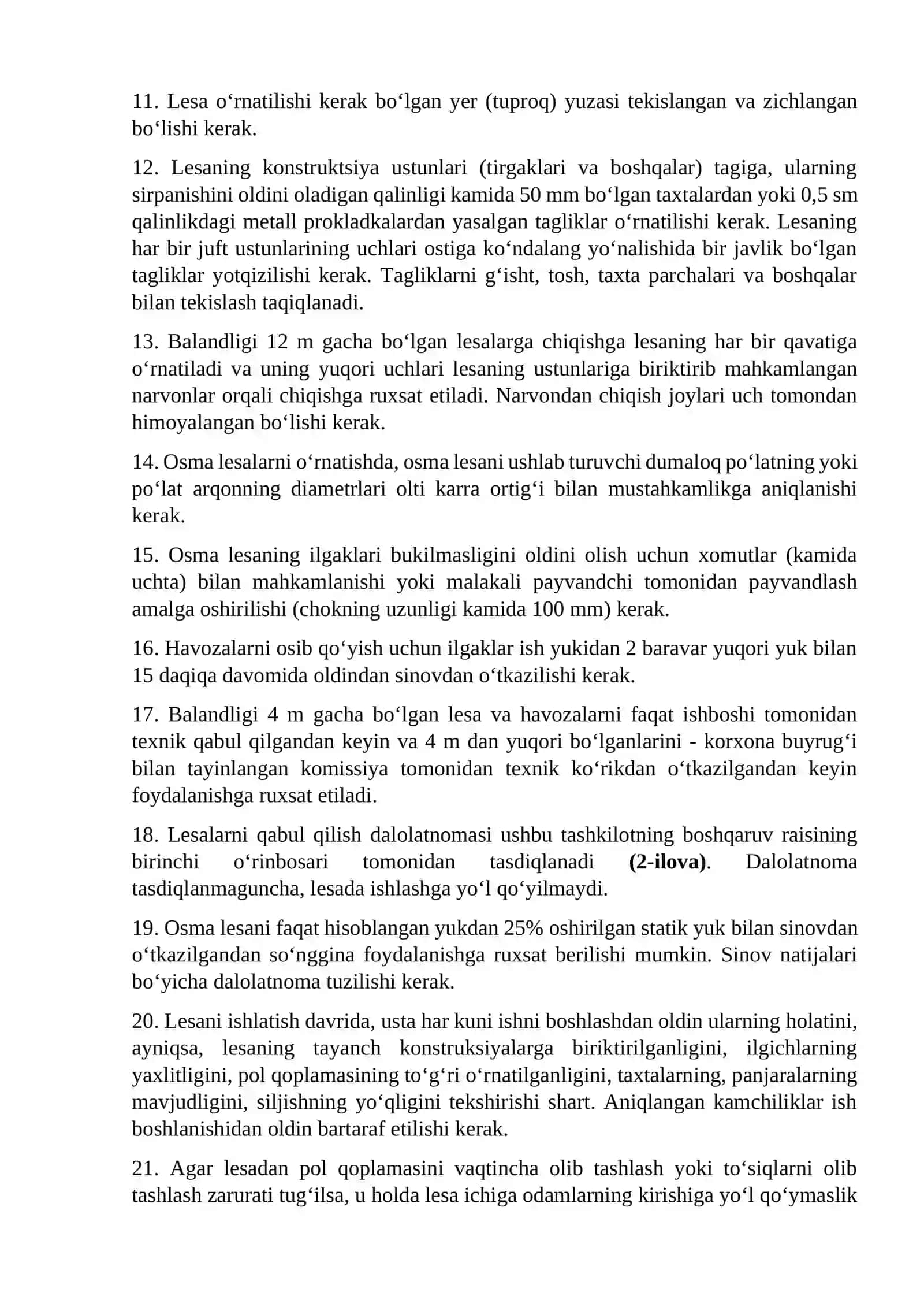 Fabrika tayyor mahsulon omborlari uskunalarda xavfsizlik qoidalari 4