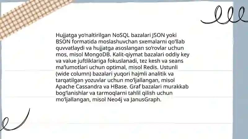 NoSQL maʼlumotlar bazasi 4