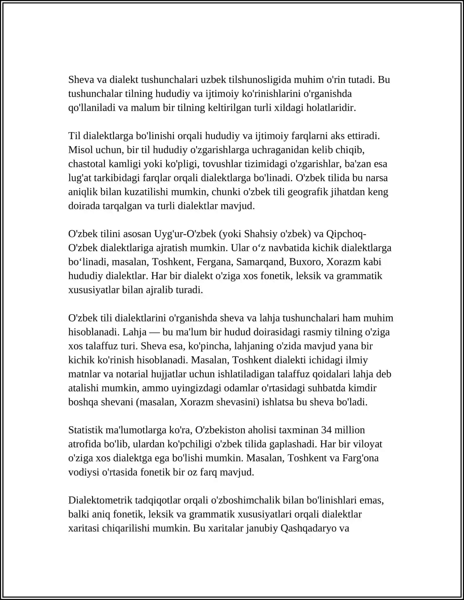 UYG’UR TILIDA SHEVALAR VA DIALEKTLAR 4