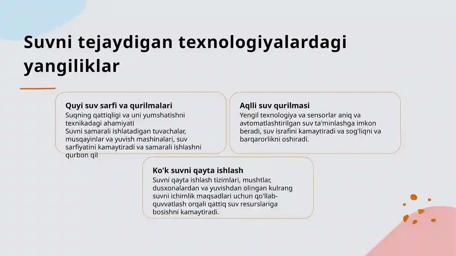 Ekologiya sohasida suvning samaradorligi 4