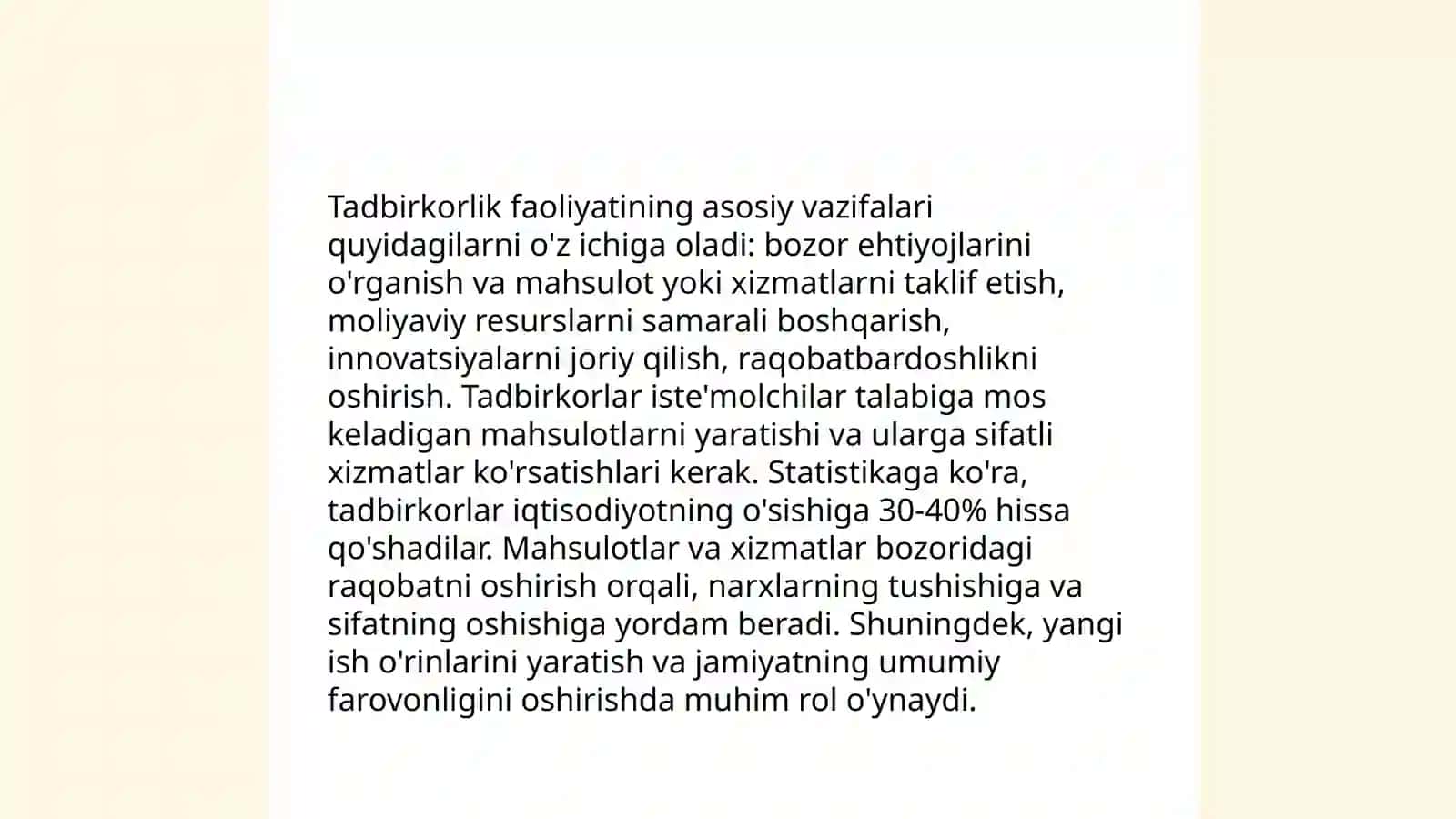 Kichik biznes va tadbirkorlik faoliyatini boshqarishning maqsad vazifalari 4