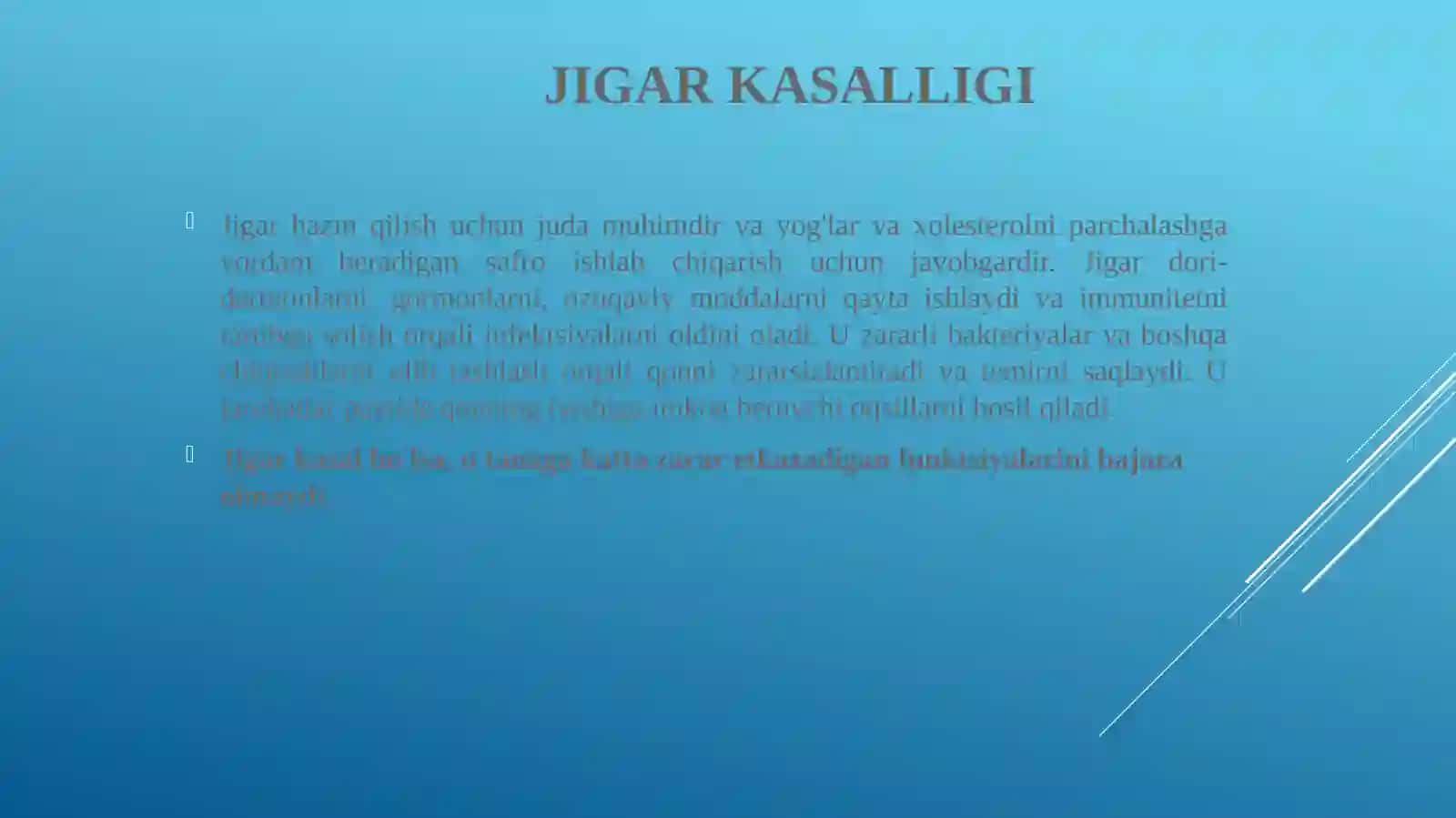 Jigar va buyrak kasalliklarida  laborator diognostika 4