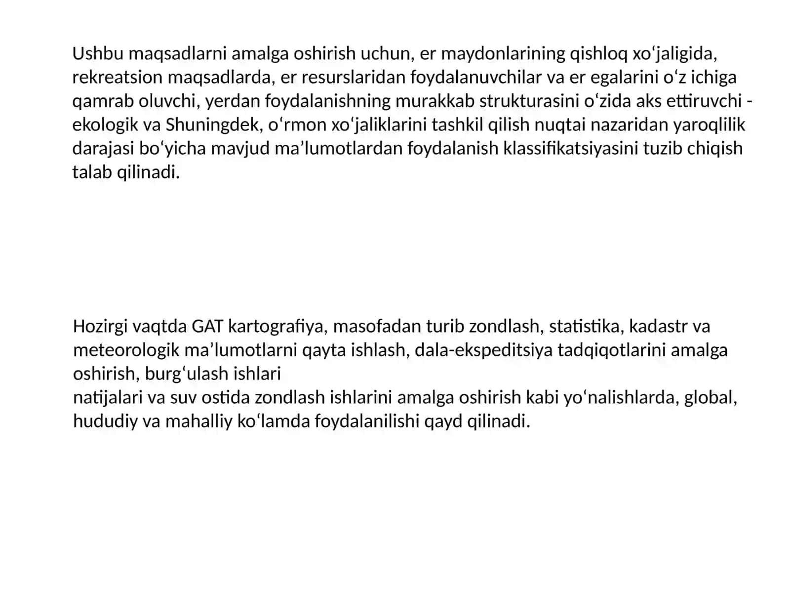 TUPROQSHUNOSLIKDA GEOGRAFIK AXBOROT TIZMILARI VA ASOSLARI 4