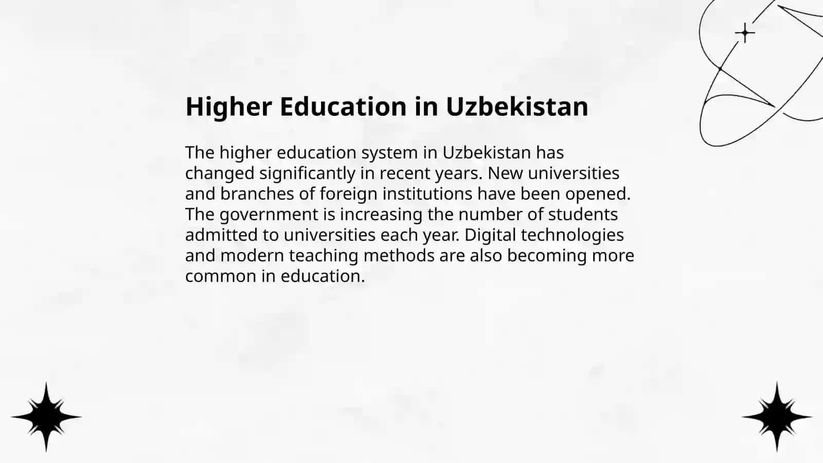 Higher education in Uzbekistan and foreign countries 4