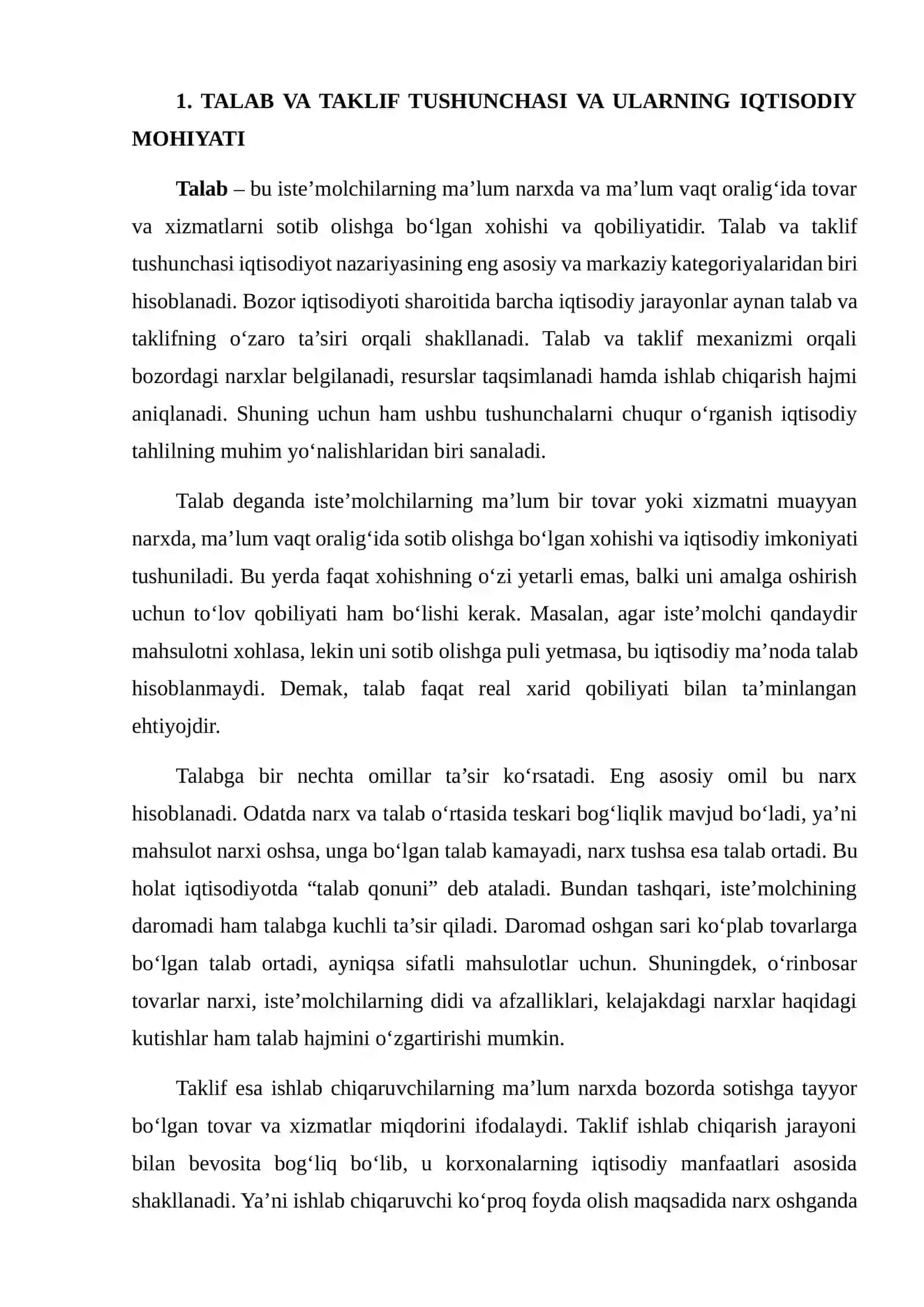 EKONOMETRIK MODELLAR YORDAMIDA TALAB VA TAKLIFNI BAHOLASH 4