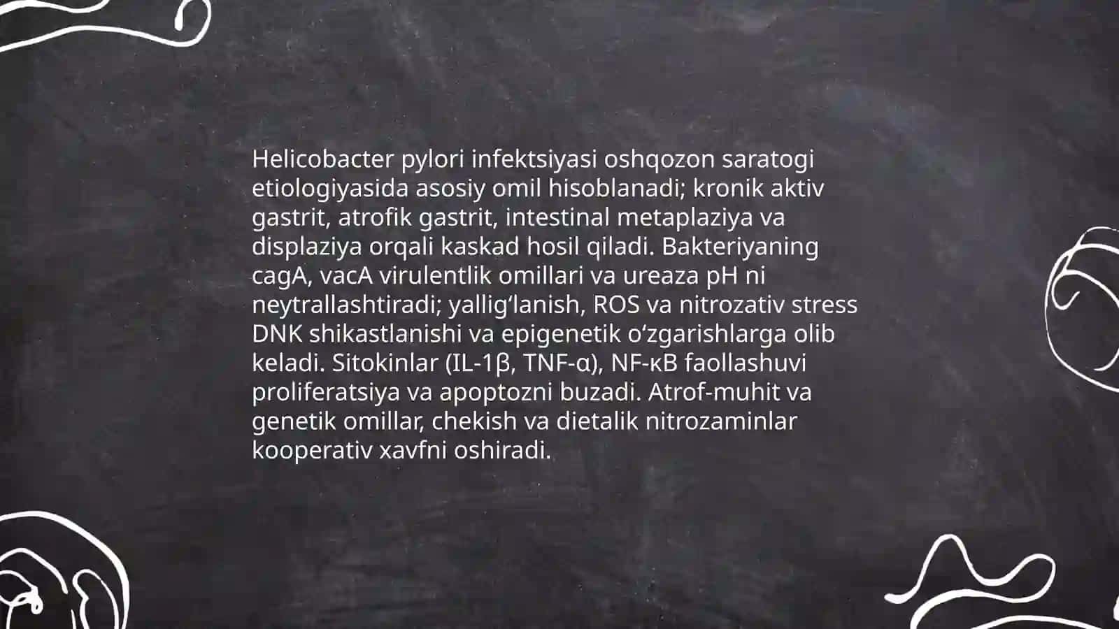 Umumiy Hirurgiya:Oshqozon raki- Etiologiyasi,patogenezi,Kilinik manzarasi,davolash 4