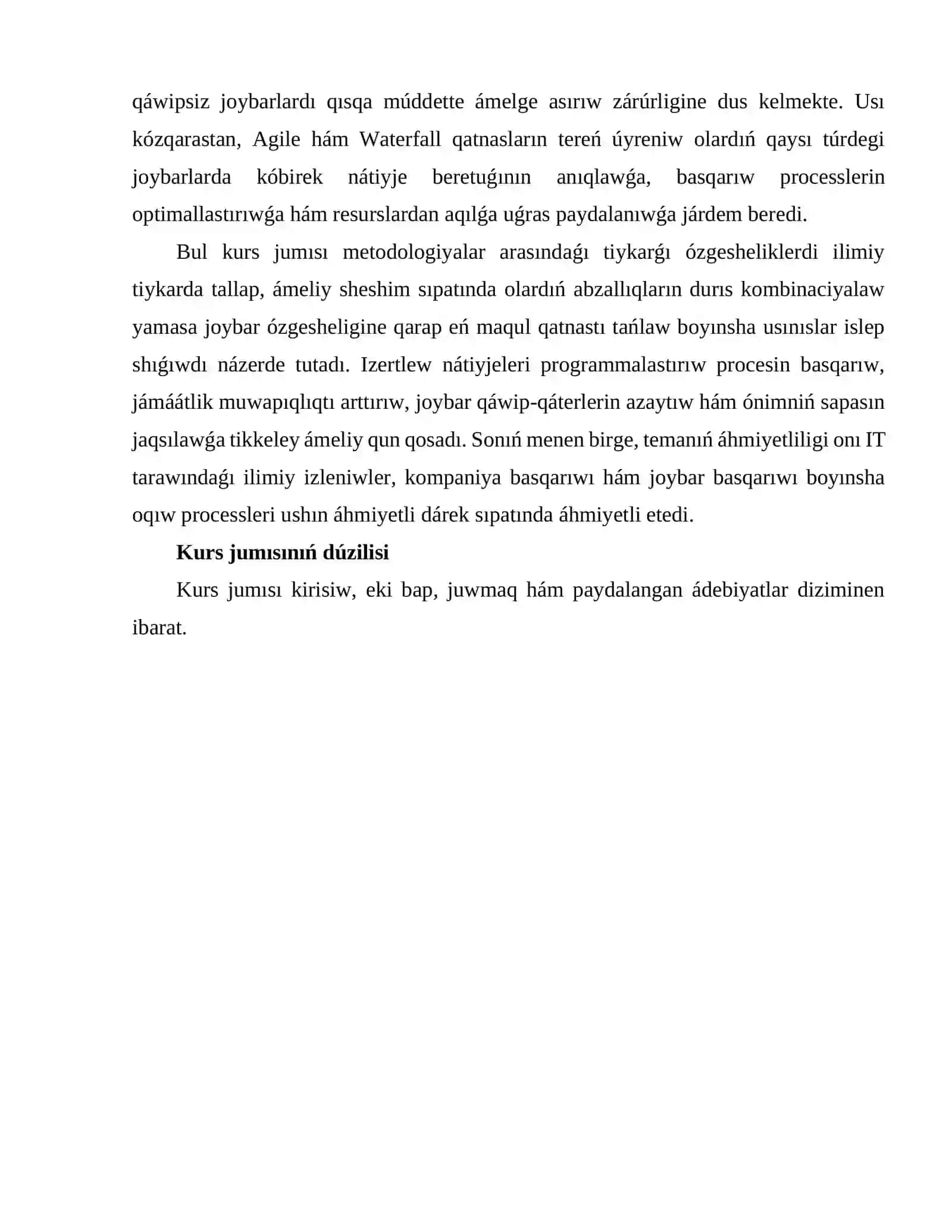 JOYBARLAWDA DÁSTÚRIY HÁM ZAMANAGÓY KÓZQARASLARDÍŃ TEORIYALÍQ TIYKARLARÍ 4
