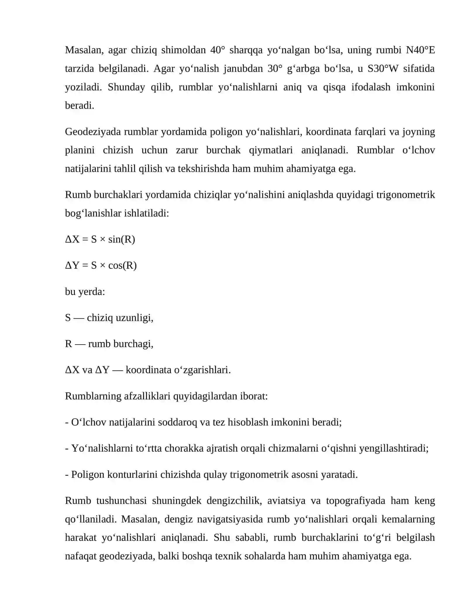 Rumb bo‘yicha poligon konturini chizish 4