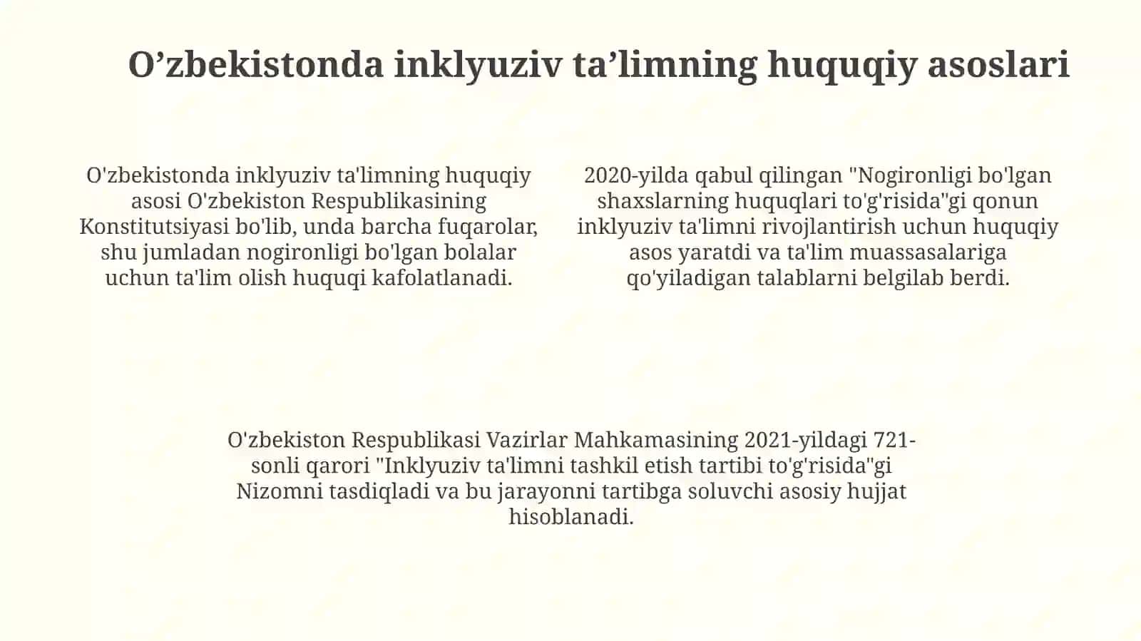 O'zbekiston Respublikasida inklyuziv talimning yo'lga qo'yilishi 4