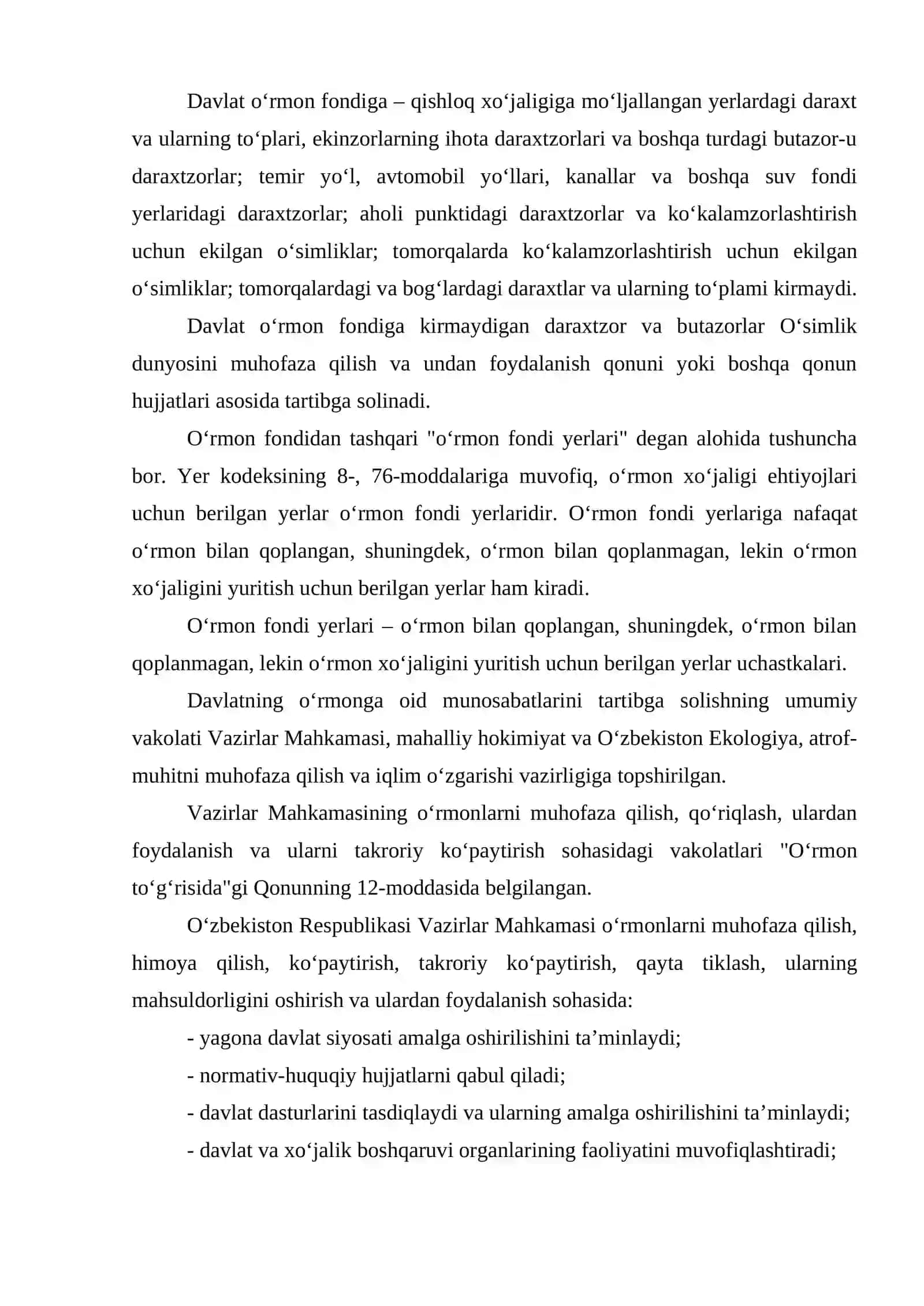 O‘rmon – ekologiya huquqining alohida obyekti sifatida 4