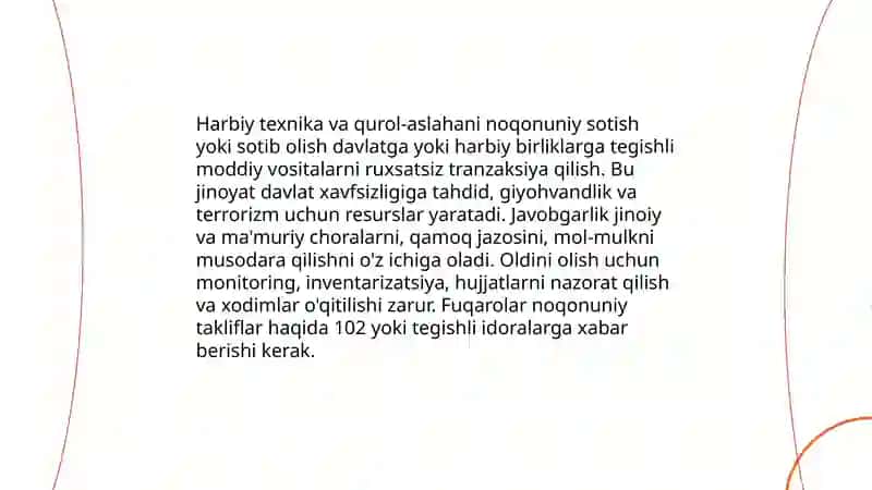 Harbiy mulkni saqlash yoki undan foydalanish tartibiga qarshi jinoyatlar 4