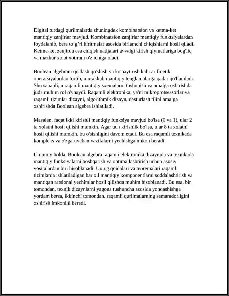 RAQAMLI TEXNIKANING MANTIQIY ASOSI 4
