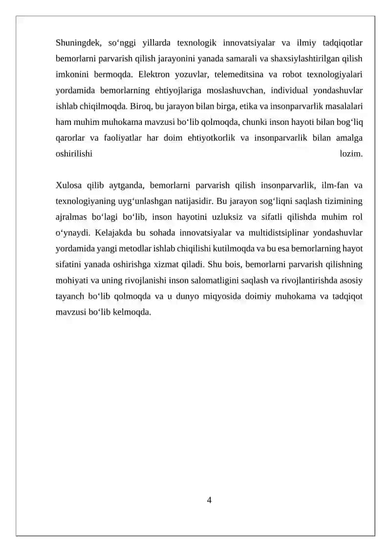BEMORLARNI PARVARISH QILISHNING MOHIYATI 4