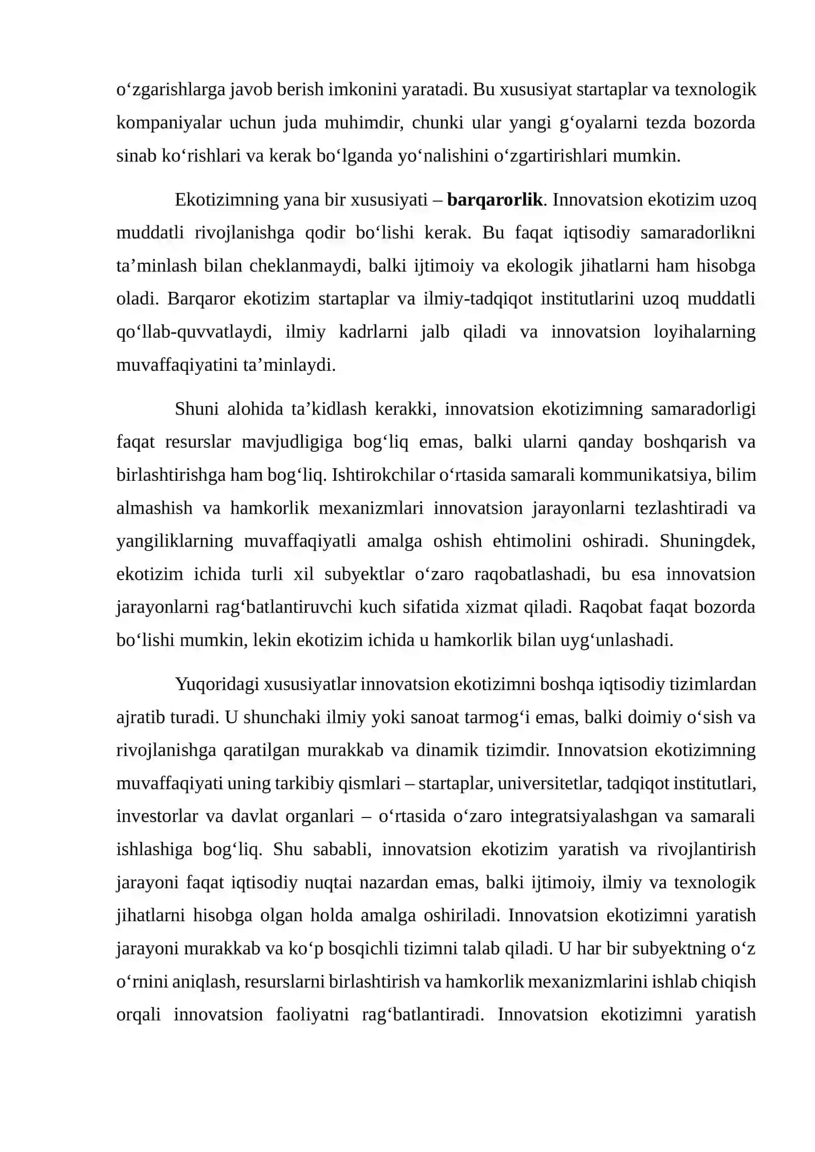 INNOVATSION EKOTIZIMLARNI YARATISH VA BOSHQARISH MODELI 4