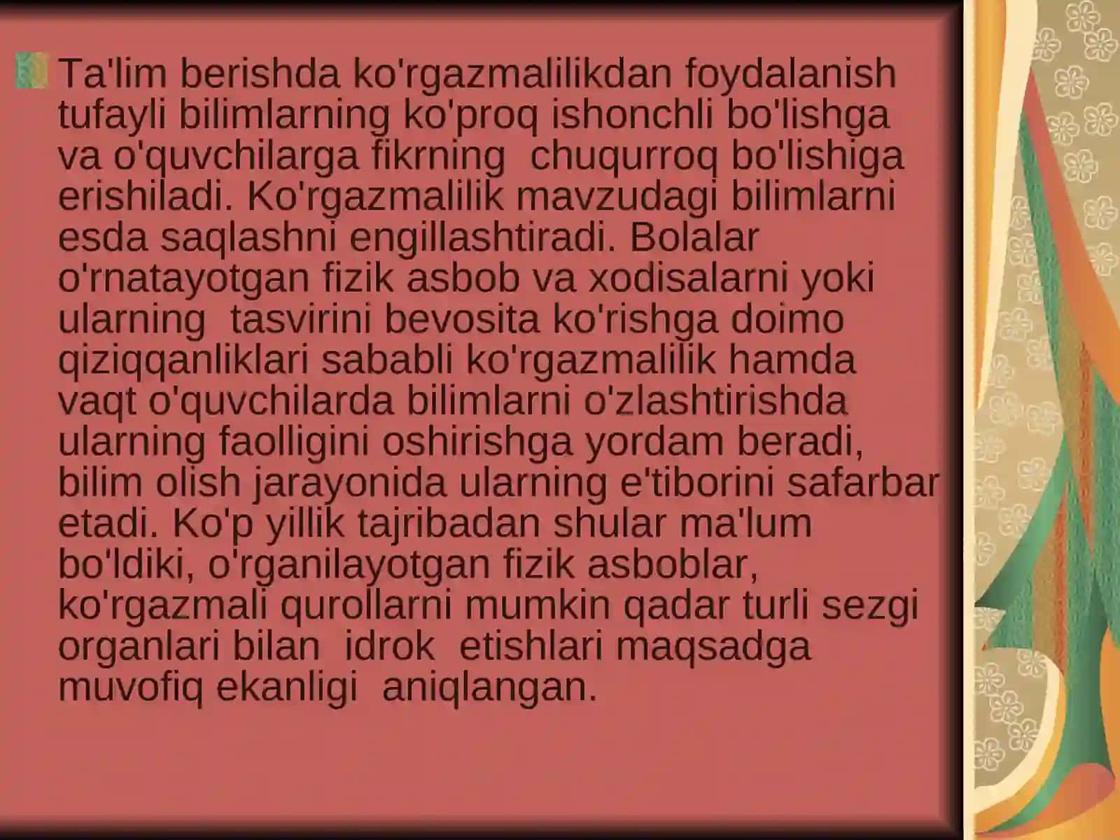 Ko'rgazma qurollar tayyorlash texnologiyasi 4