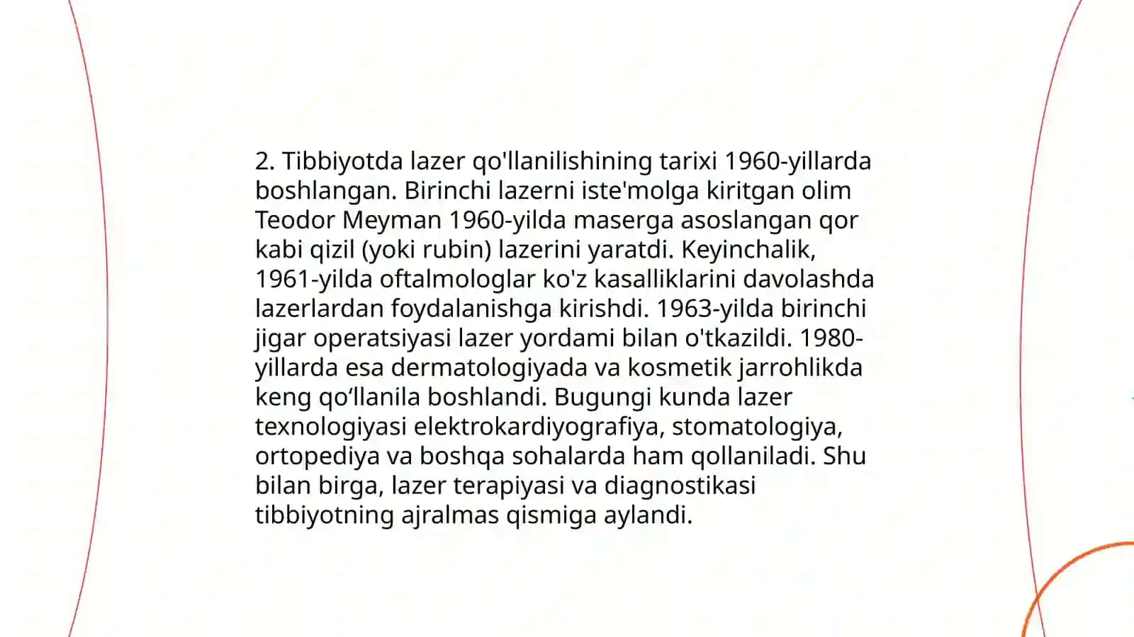 Lazer texnologiyalari va ularning tibbiyotda qo'llanilishi 4