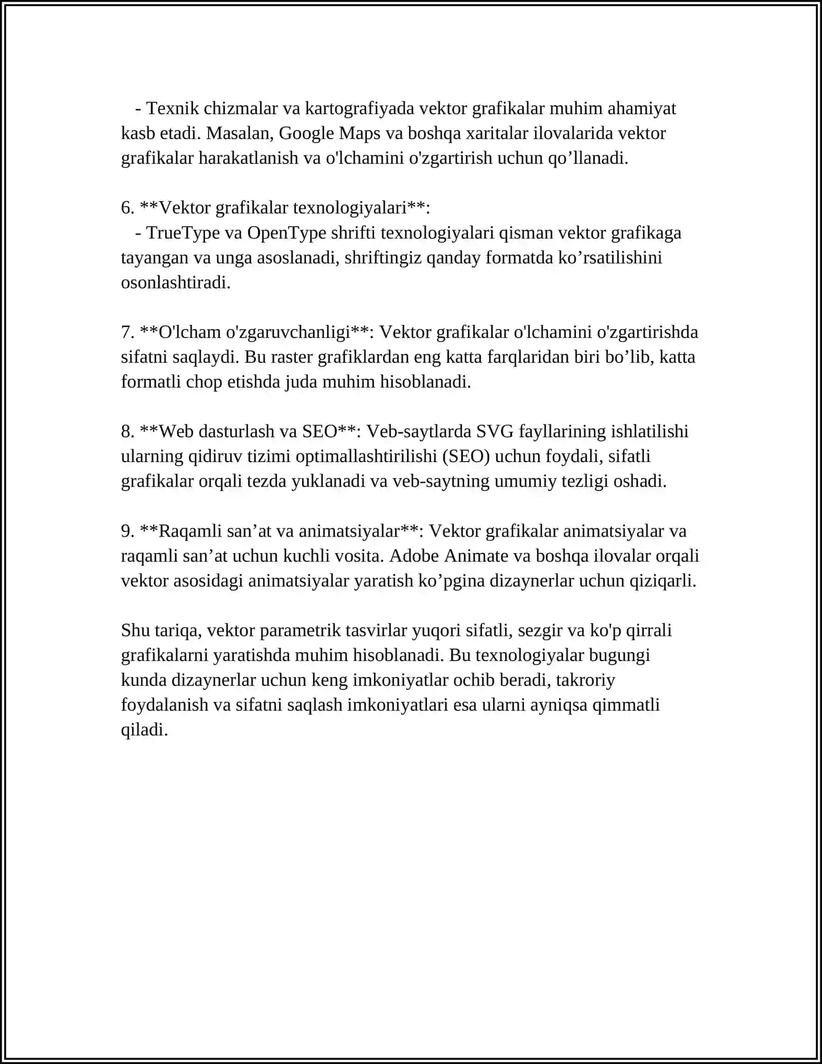 VEKTORLARNI FUNKSIYA PARAMETRLARI SIFATIDA QÕLLANILISHI 4