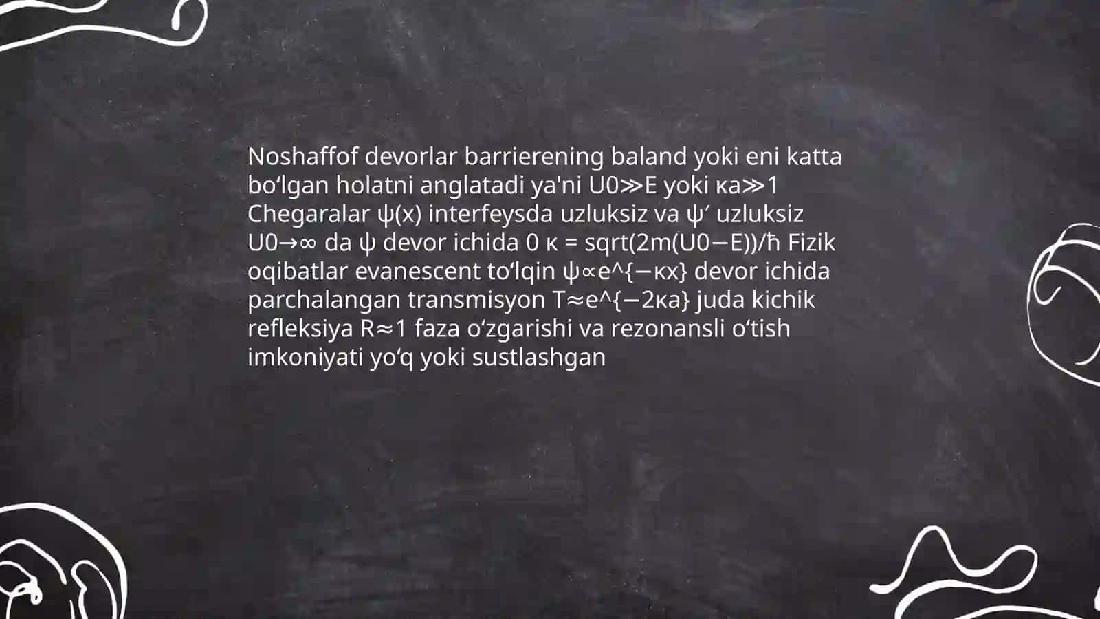 Togri burchakli bir olchamli potensial tosiq 4
