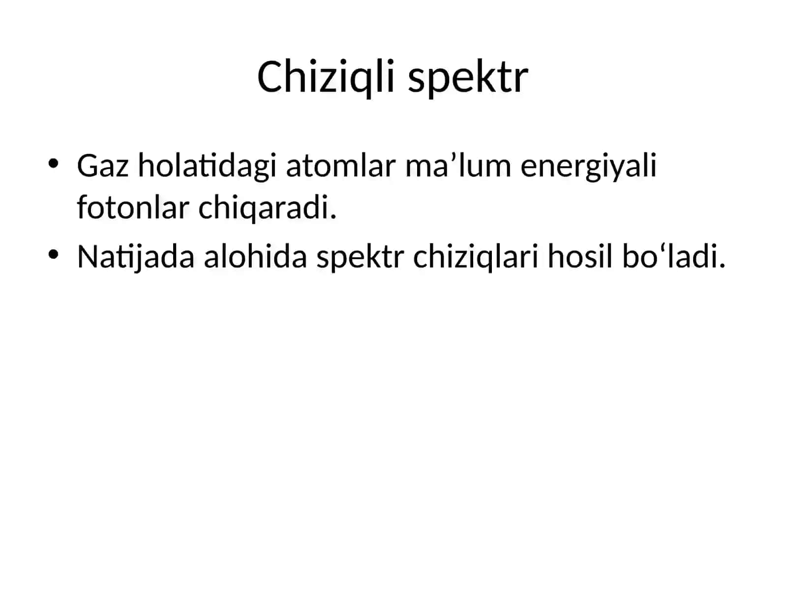 Atomning chiziqli spektrlari 4