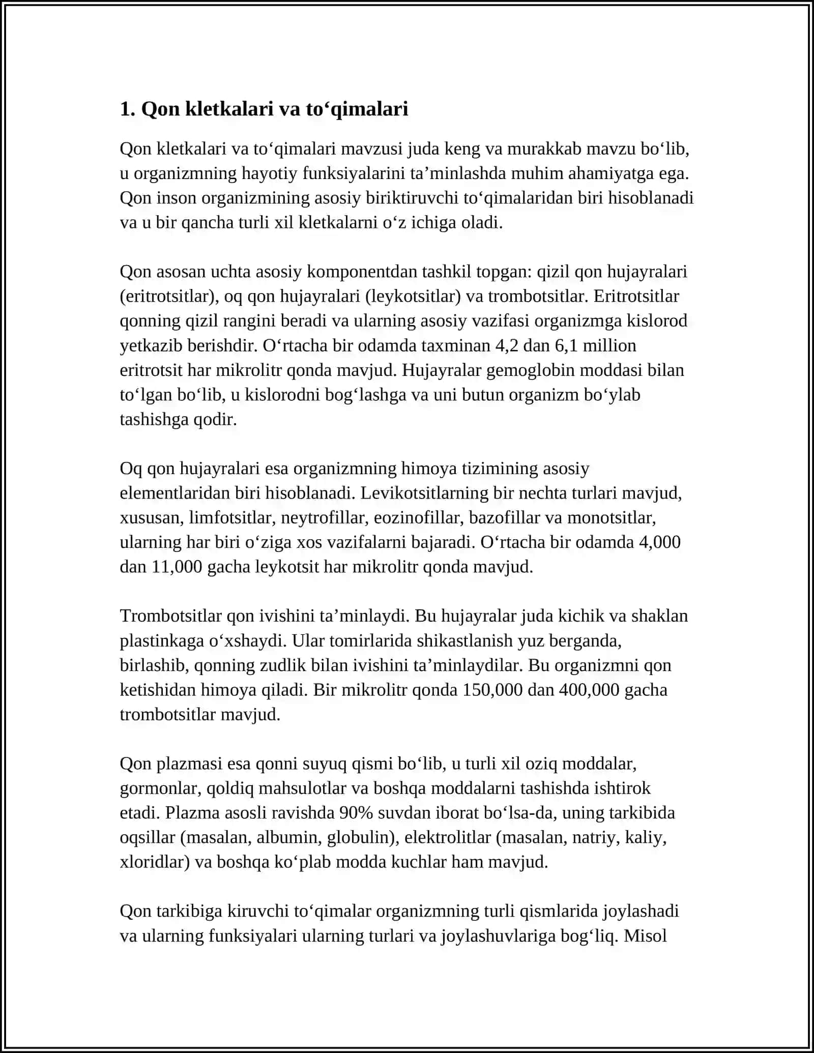 Qon va Siyrak Tolali Biriktiruvchi To‘qimalarnig O'zaro Munosabati 4