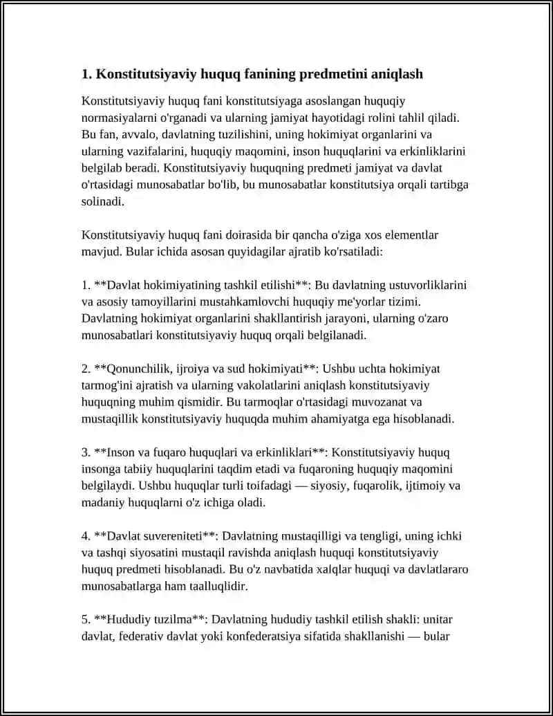 Konstitutsiyaviy huquq fanining predmeti va tushunchasi 4