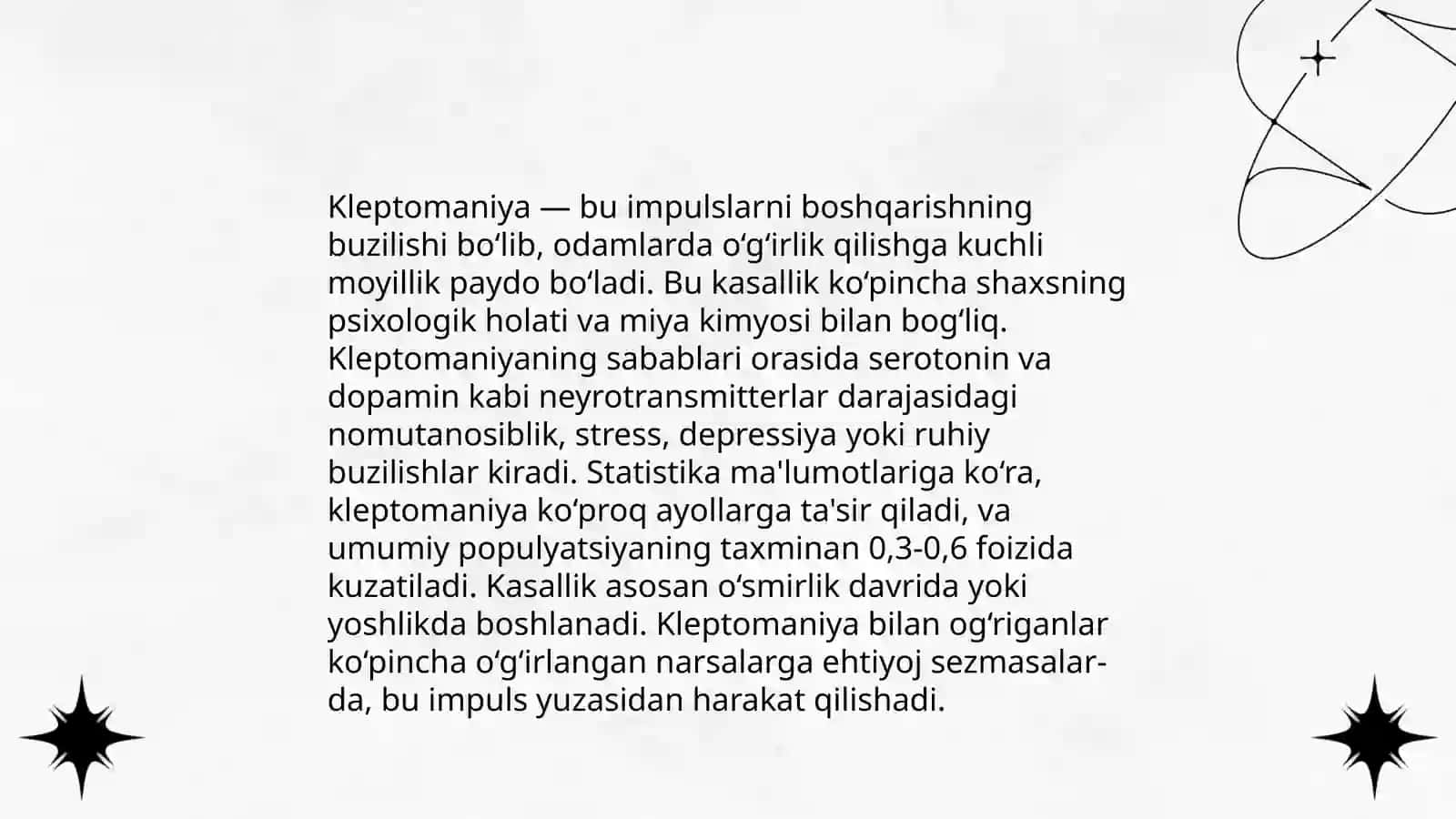 Kleptomaniya: Ta'rifi va psixologik xususiyatlari 4