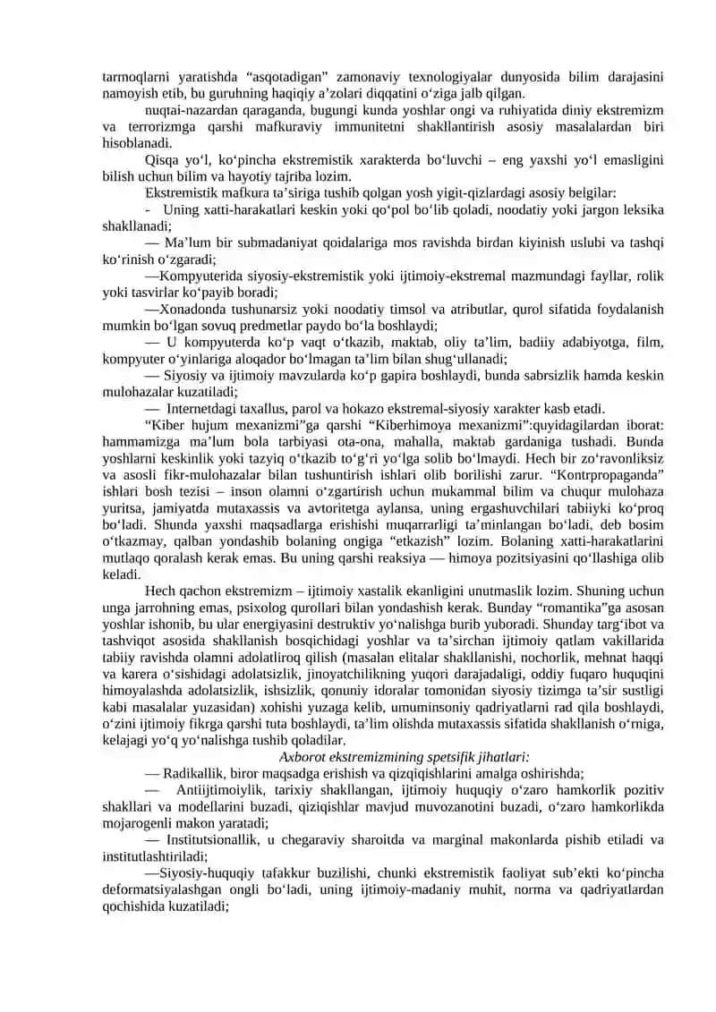 Kiber Makonda Diniy E`tiqod Targ`ibotining Ijtimoiy Xavfi 4