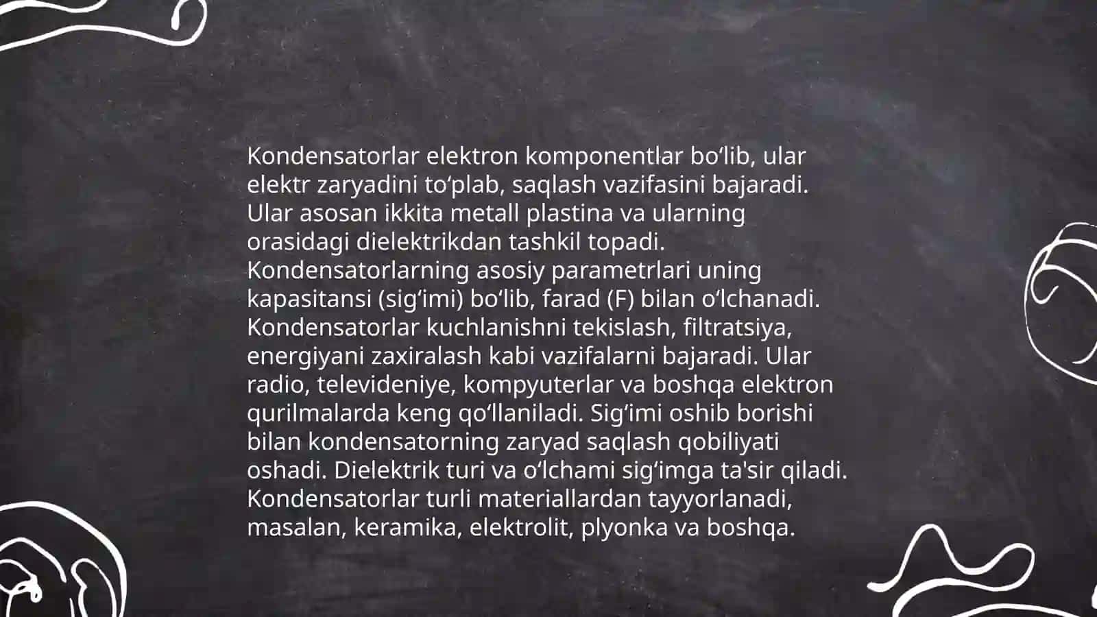 Elektr sig'imi. Kondensatorlar 4