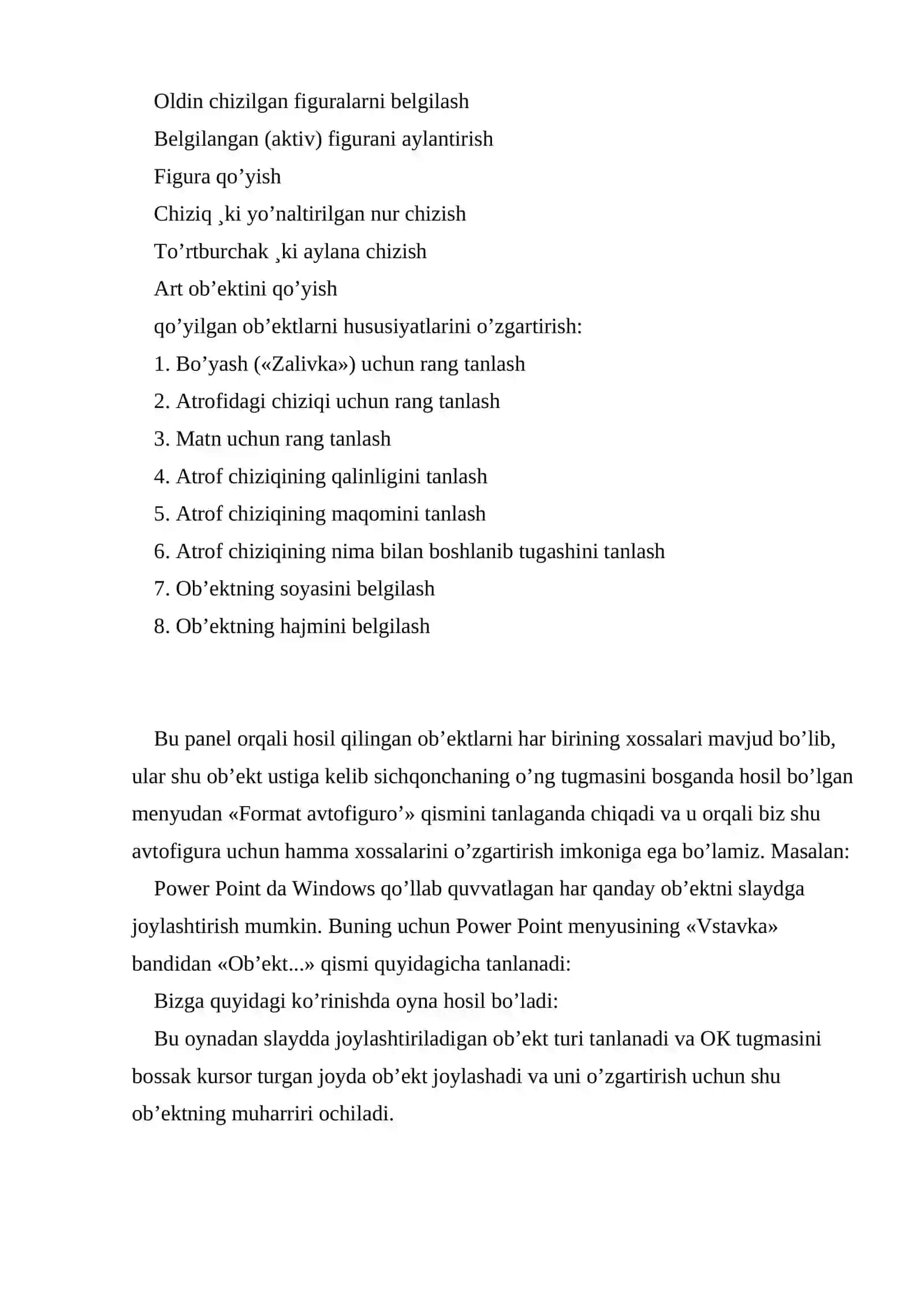 MICROSOFT POWERPOINT DASTURIDA ISHLASH 4