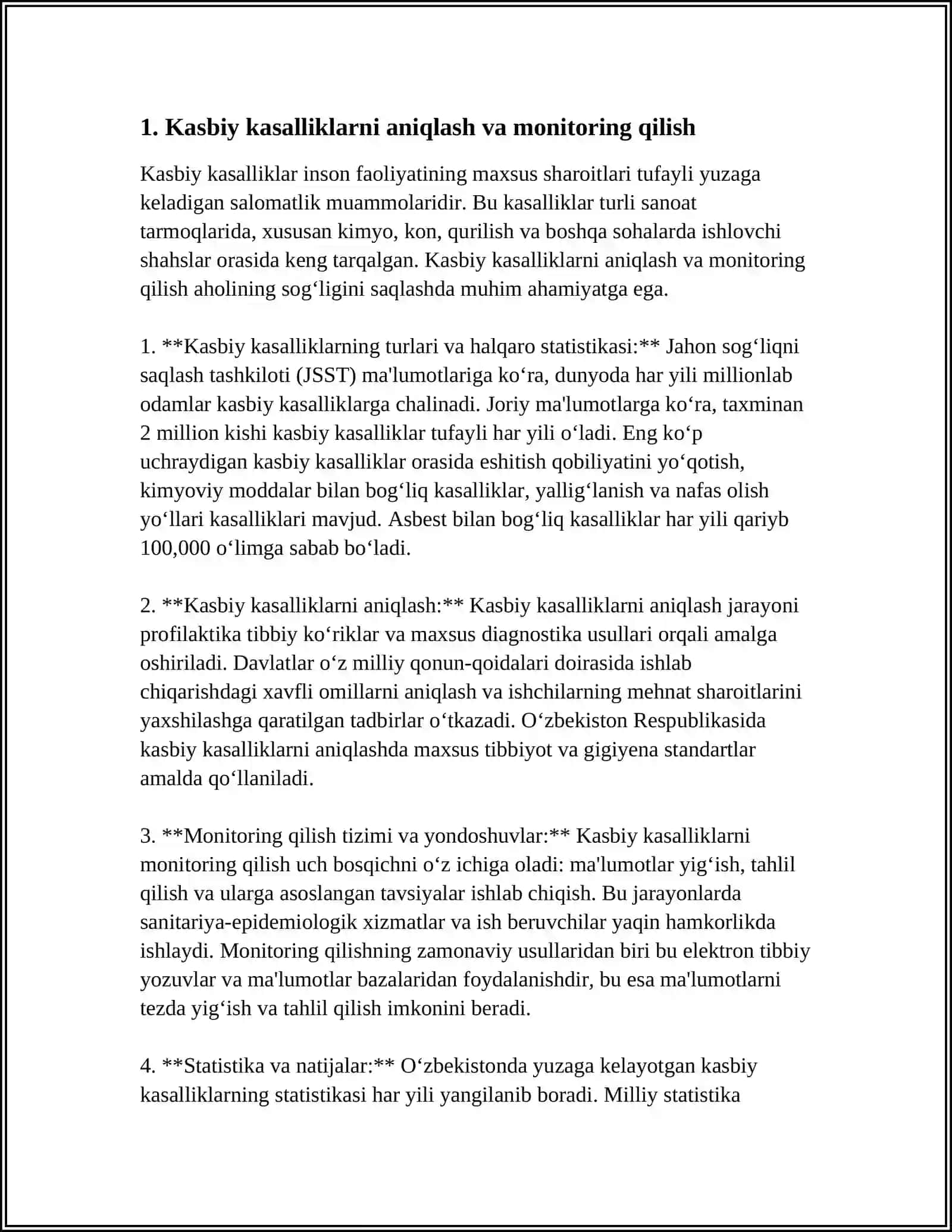 KASBIY KASALLIK ZAXARLANISH SHIKASTLANISHINI OLDINI OLISH CHORA TADBIRLARI 4