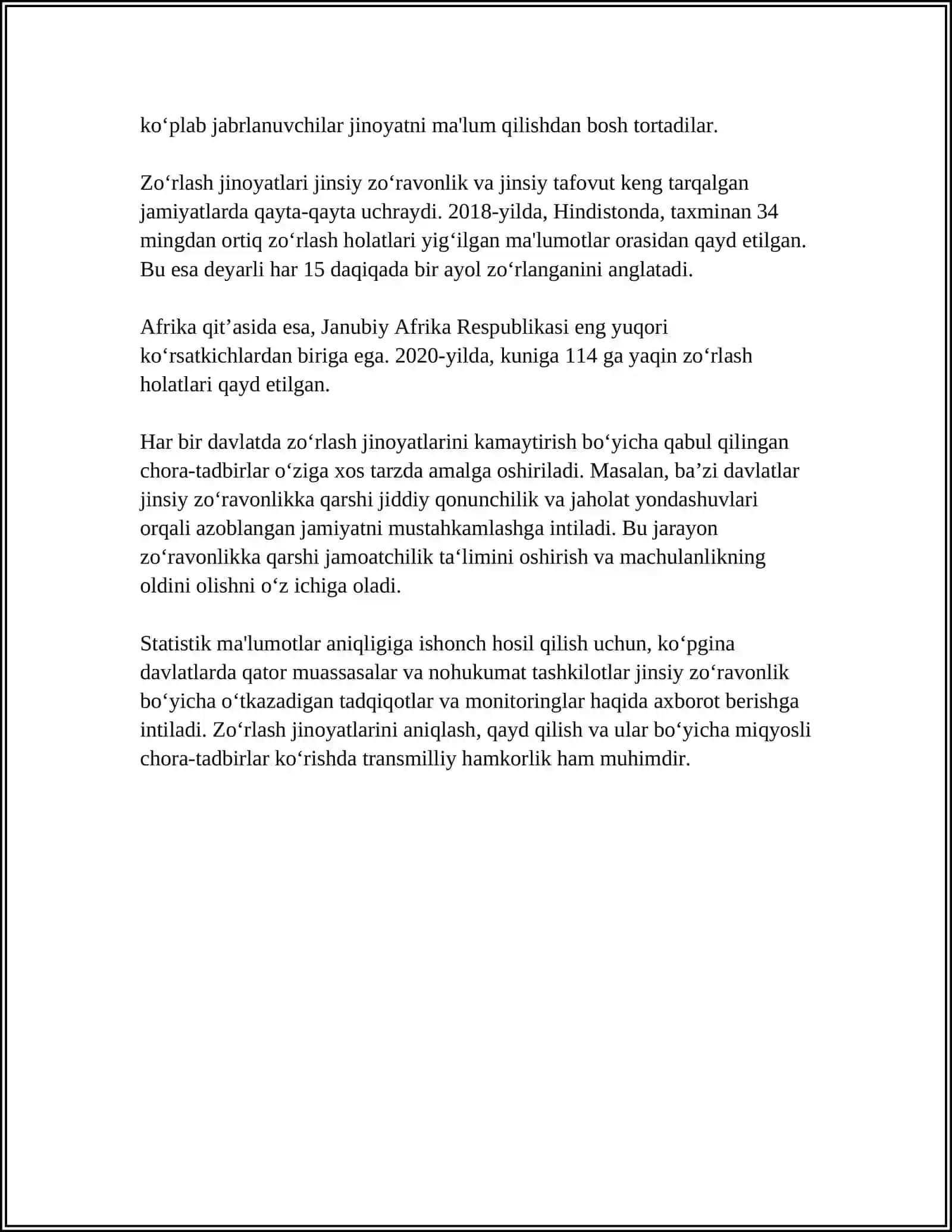 JINSIY ERKINLIKKA QARSHI JINOYATLAR 4