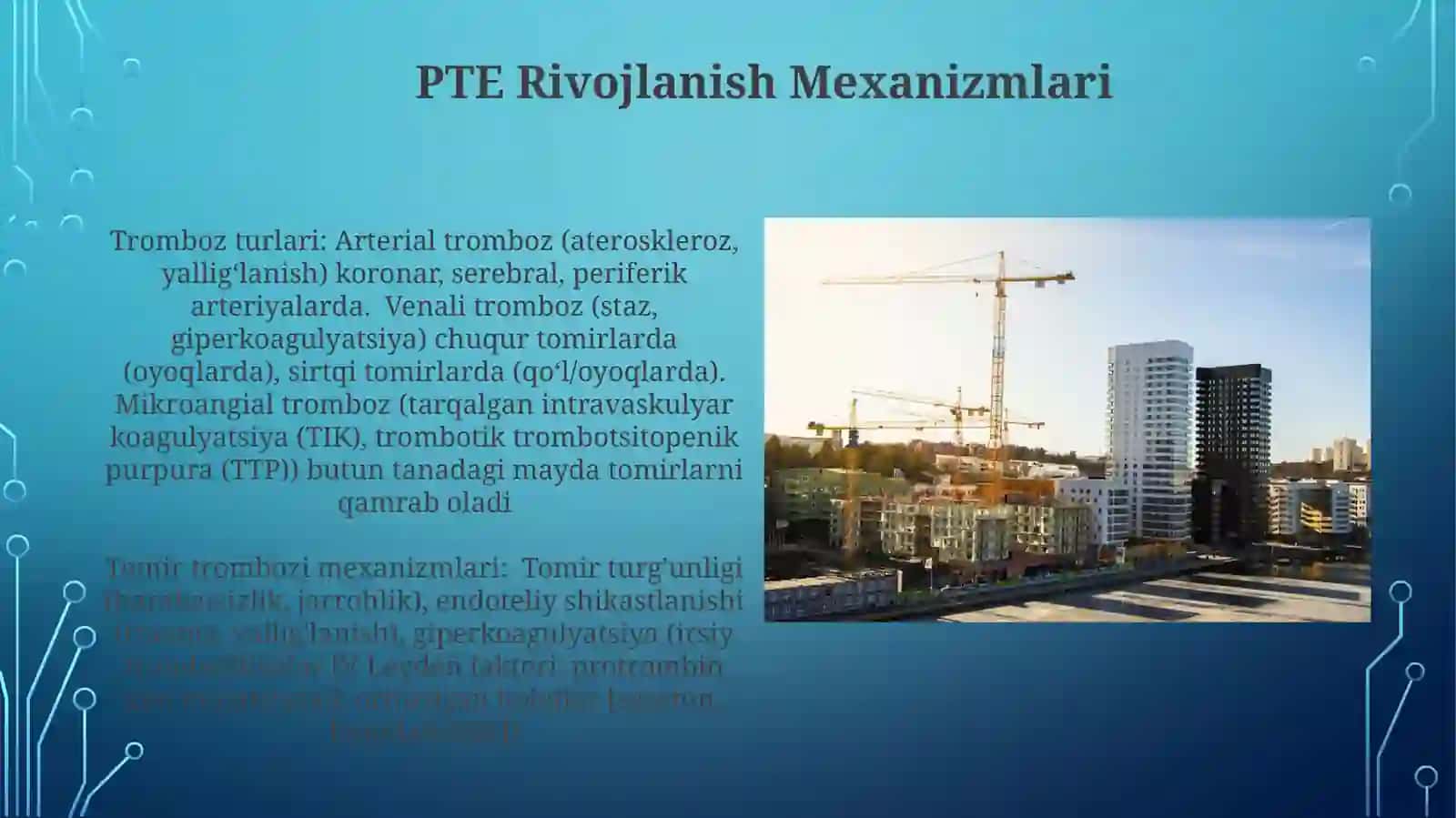 Trombozning turlari, rivojlanishi mexanizmlari 4