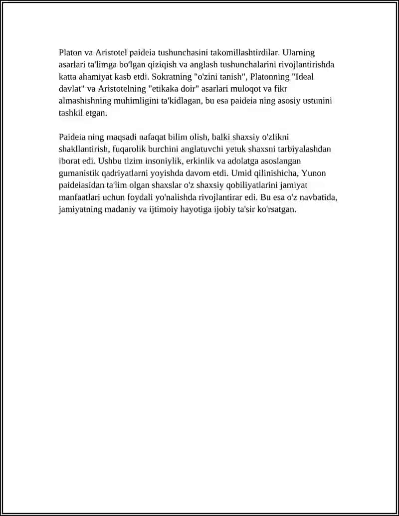 QADIMGI YUNONISTON, SPARTA VA AFINADA, MARKAZIY OSIYODA TA'LIM VA PEDAGOGIK FIKRLAR 4