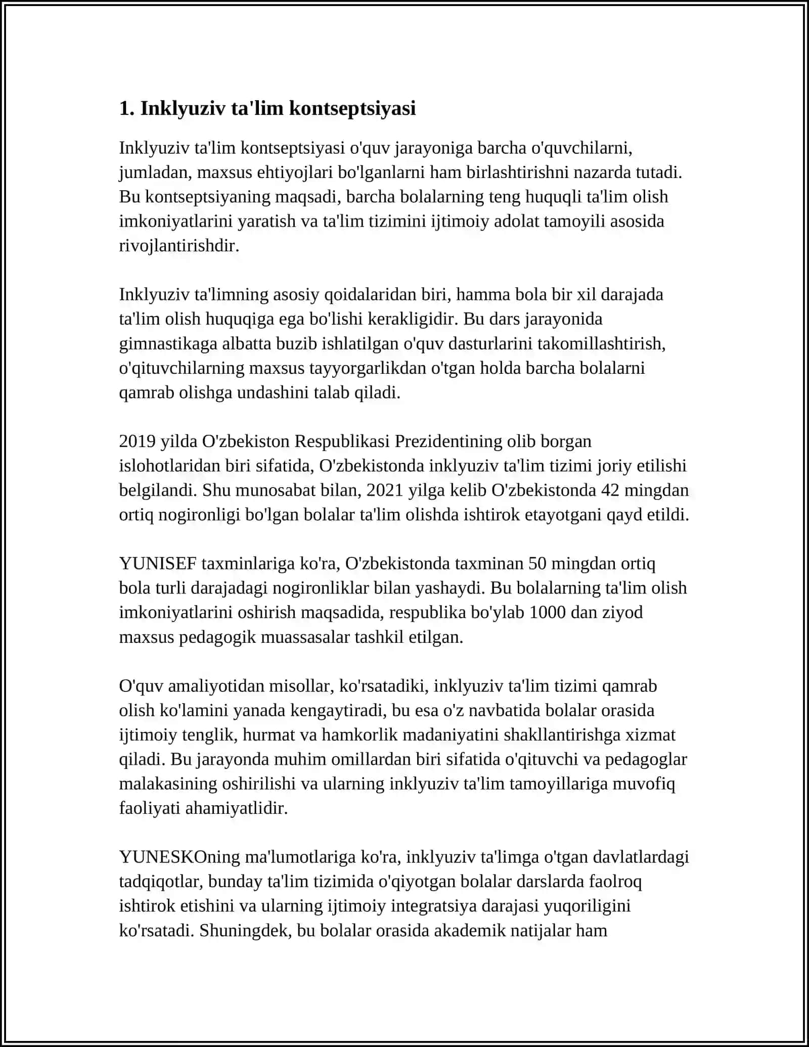 INKLYUZIV TA’LIM SHAROITIDA PSIXOLOGIK-PEDAGOGIK YONDASHUVLAR HARRIET TUBMAN 4