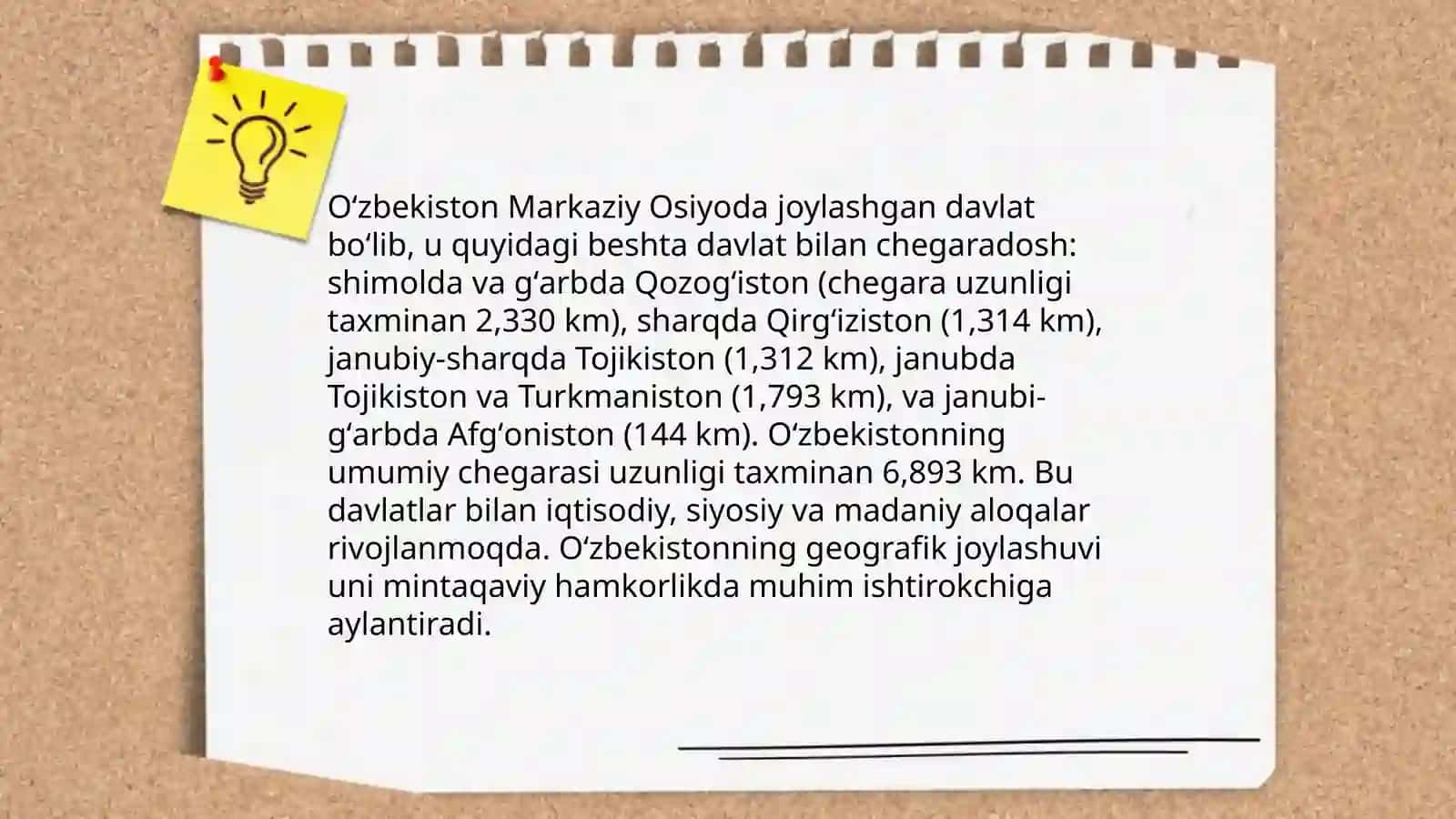 Ozbekistonning mamuriy hududiy bolinishi va chegaradosh davlatlari maketini STEAM texnologiyalari asosida tashkil etish 4