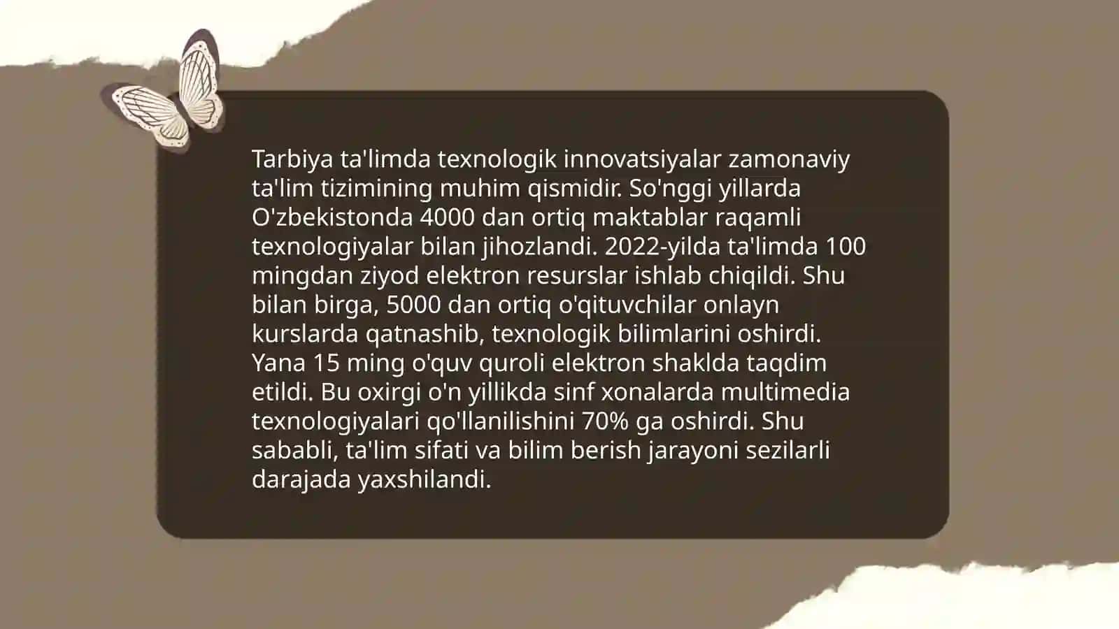 “Tarbiya” fanini o‘qitish jarayoniga aksiologik, texnologik yondoshuvlar va ularga tavsiv 4