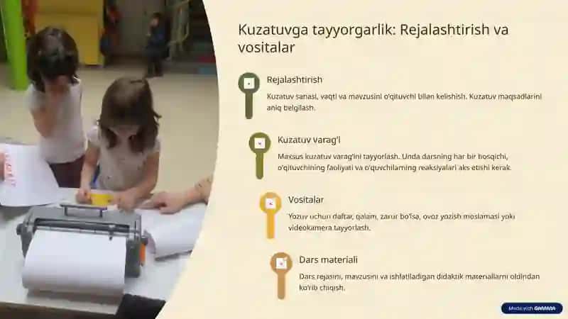 Tiflopedagog: Oʻqituvchi Darsini Kuzatish va Tahlil Qilish 4