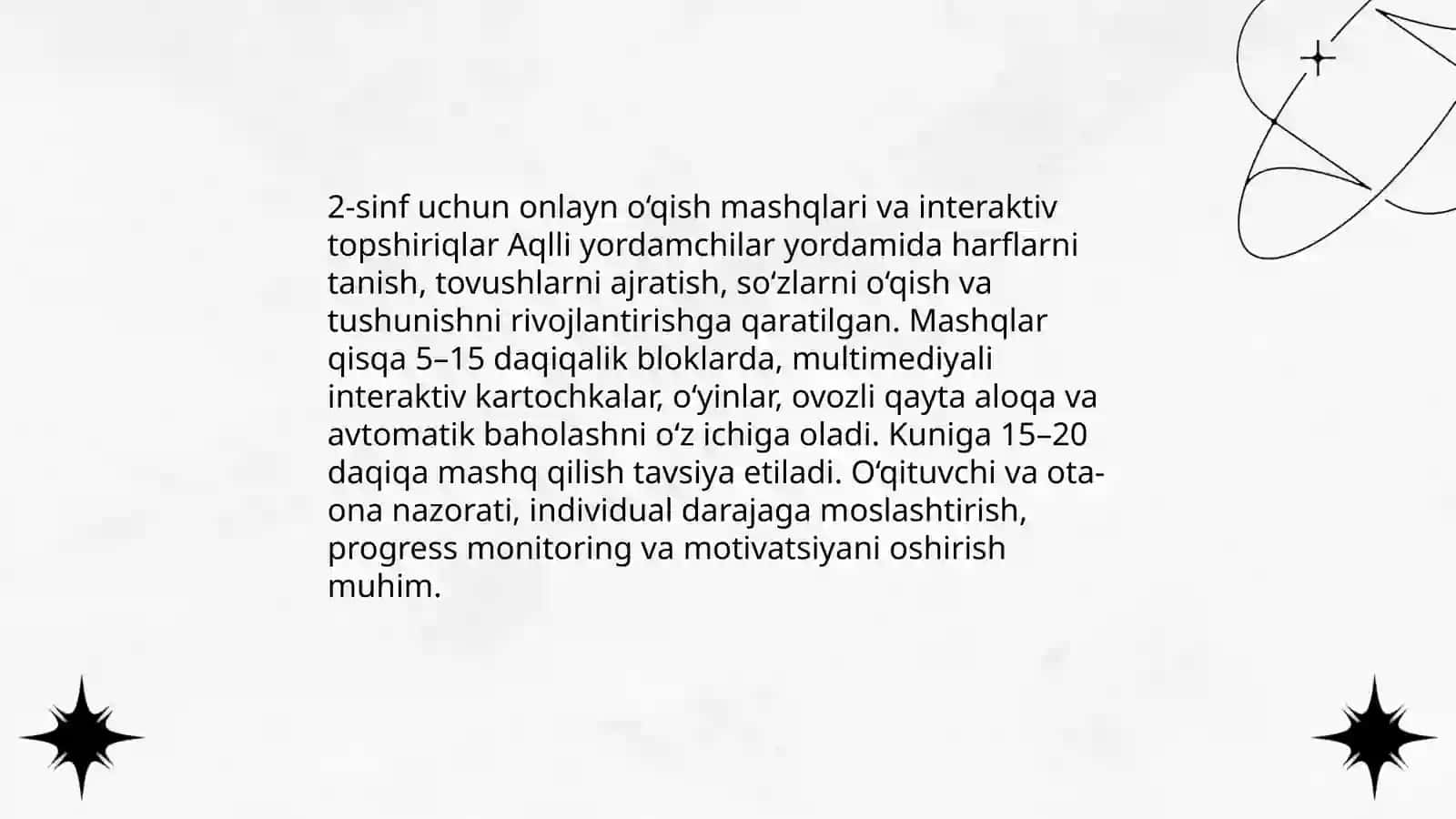 Aqlli yordamchilar 2 sinf o‘qish savodxonligi 4